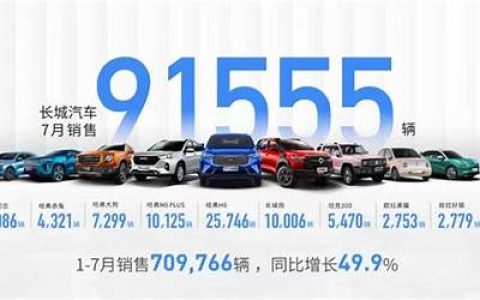 长城汽车：1？7 月新能源车累计销售近 6 万台